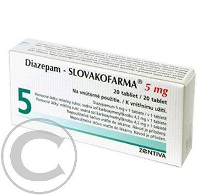 DIAZEPAM SLOVAKOFARMA 2 MG  20X2MG Tablety, DIAZEPAM, SLOVAKOFARMA, 2, MG, 20X2MG, Tablety