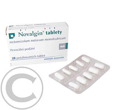 NOVALGIN TABLETY  20X500MG Potahované tablety, NOVALGIN, TABLETY, 20X500MG, Potahované, tablety