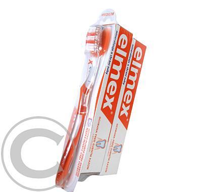 Elmex zubní pasta 2x75ml   kartáček inter X