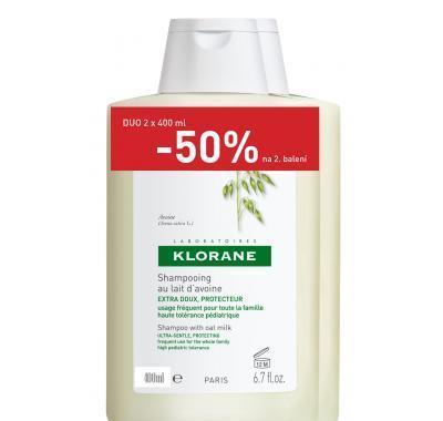 Klorane DUO Šampon oves 2x400 ml