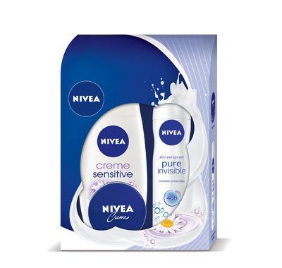 NIVEA kazeta pro ženy INVISIBLE PURE sprchový gel   deo   krém