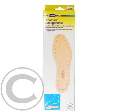 SCHOLL vložka - přírodní kůže - na podporu ploché nohy (anatomic) 38-39, SCHOLL, vložka, přírodní, kůže, podporu, ploché, nohy, anatomic, 38-39