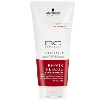 Schwarzkopf BC Bonacure Repair Rescue Creme Shampoo 200 ml Regenerační šampon, Schwarzkopf, BC, Bonacure, Repair, Rescue, Creme, Shampoo, 200, ml, Regenerační, šampon