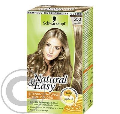 SCHWARZKOPF natural&easy 550 tmavě plavý saté, SCHWARZKOPF, natural&easy, 550, tmavě, plavý, saté