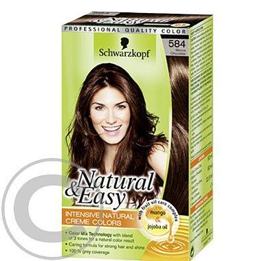 SCHWARZKOPF natural&easy 584 moka čokoláda, SCHWARZKOPF, natural&easy, 584, moka, čokoláda