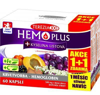 Terezia Company Hemoplus   Kyselina listová   Železo   Vitamín C 60 kapslí 1 1 ZDARMA, Terezia, Company, Hemoplus, , Kyselina, listová, , Železo, , Vitamín, C, 60, kapslí, 1, 1, ZDARMA