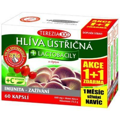 TEREZIA COMPANY Hlíva ústřičná   lactobacily 60   60 tobolek ZDARMA, TEREZIA, COMPANY, Hlíva, ústřičná, , lactobacily, 60, , 60, tobolek, ZDARMA